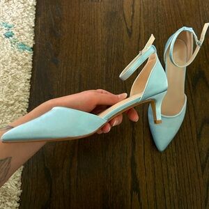 New Kailee P satin light blue heels! Women’s size 9
